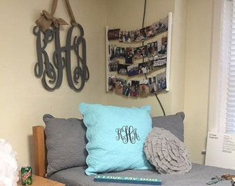 Painted Wooden Monogram - Three Letter Monogram - 24" Vine Script Monogram - Monogram Wall Hanging - Monogram Door Hanger - Wooden Letters
