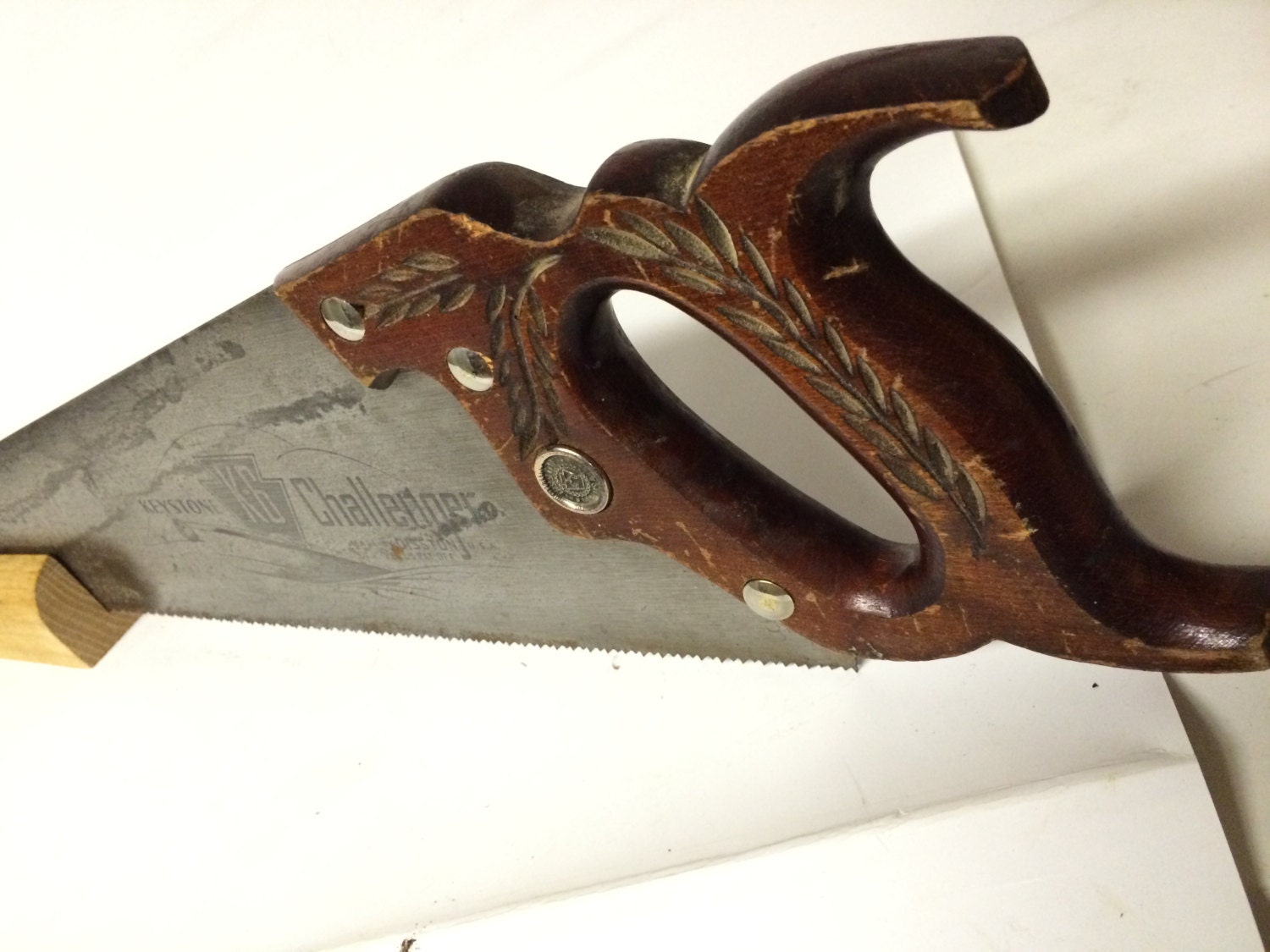 Disston Keystone K6 Challenger 22 Hand Saw 9 PPI by ANNZTIQUES