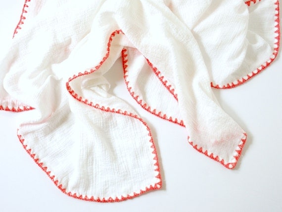 DIY Stamped Muslin Swaddling Blankets - Cutesy Crafts