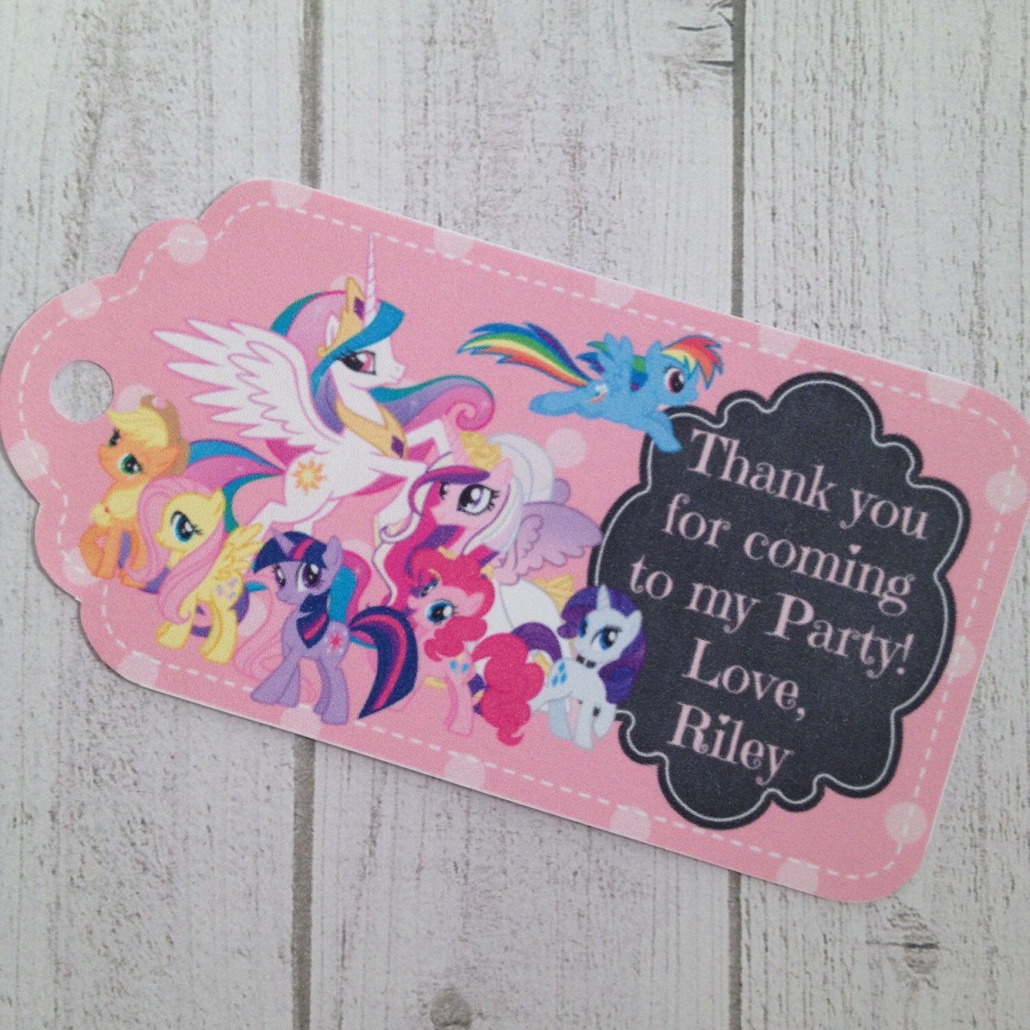 10 My Little Pony Personalized Party Favor Gift Tags