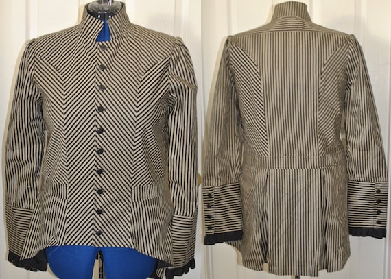 Steampunk Chevron Jacket - Size XL Ready to Ship by RetroscopeFashions steampunk buy now online