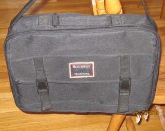 Vintage 80's Computer Messenger Black Bag