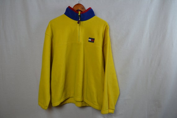 tommy hilfiger yellow sweatshirt women's