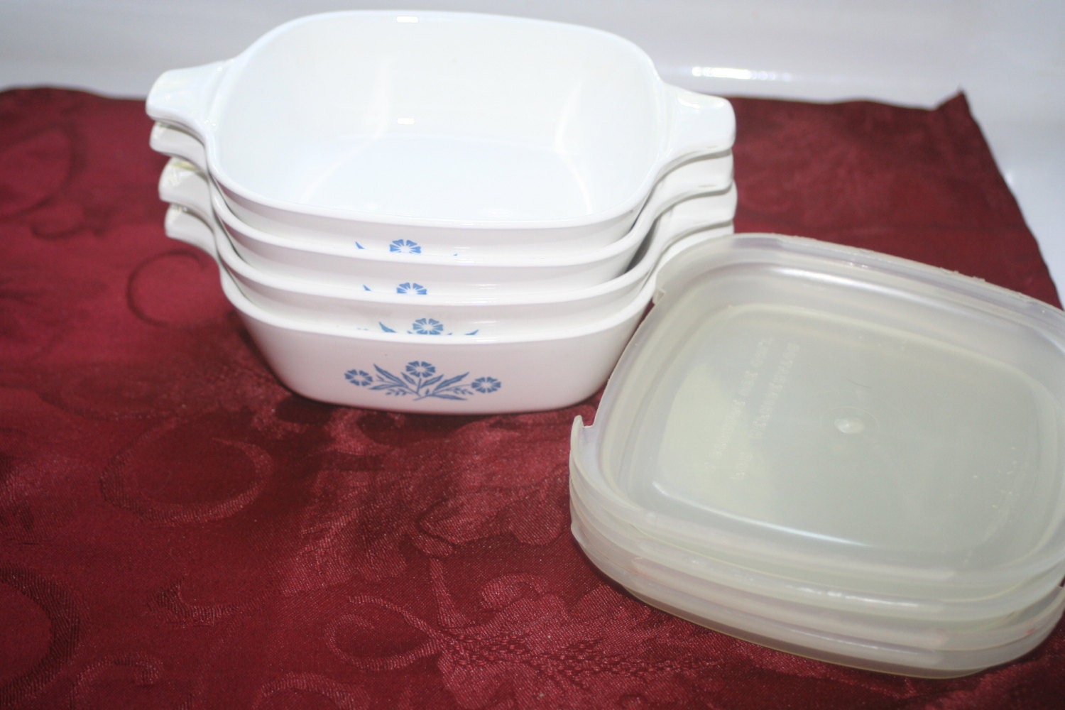 Corning Ware Petite Pan Set Of 4 with Lids Vintage Corning
