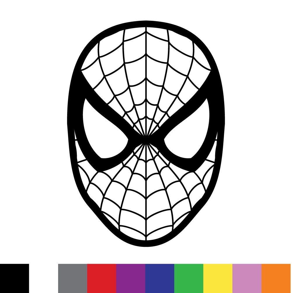 Spiderman Mask Custom Vinyl Decal Marvel Sticker by DecalExchange