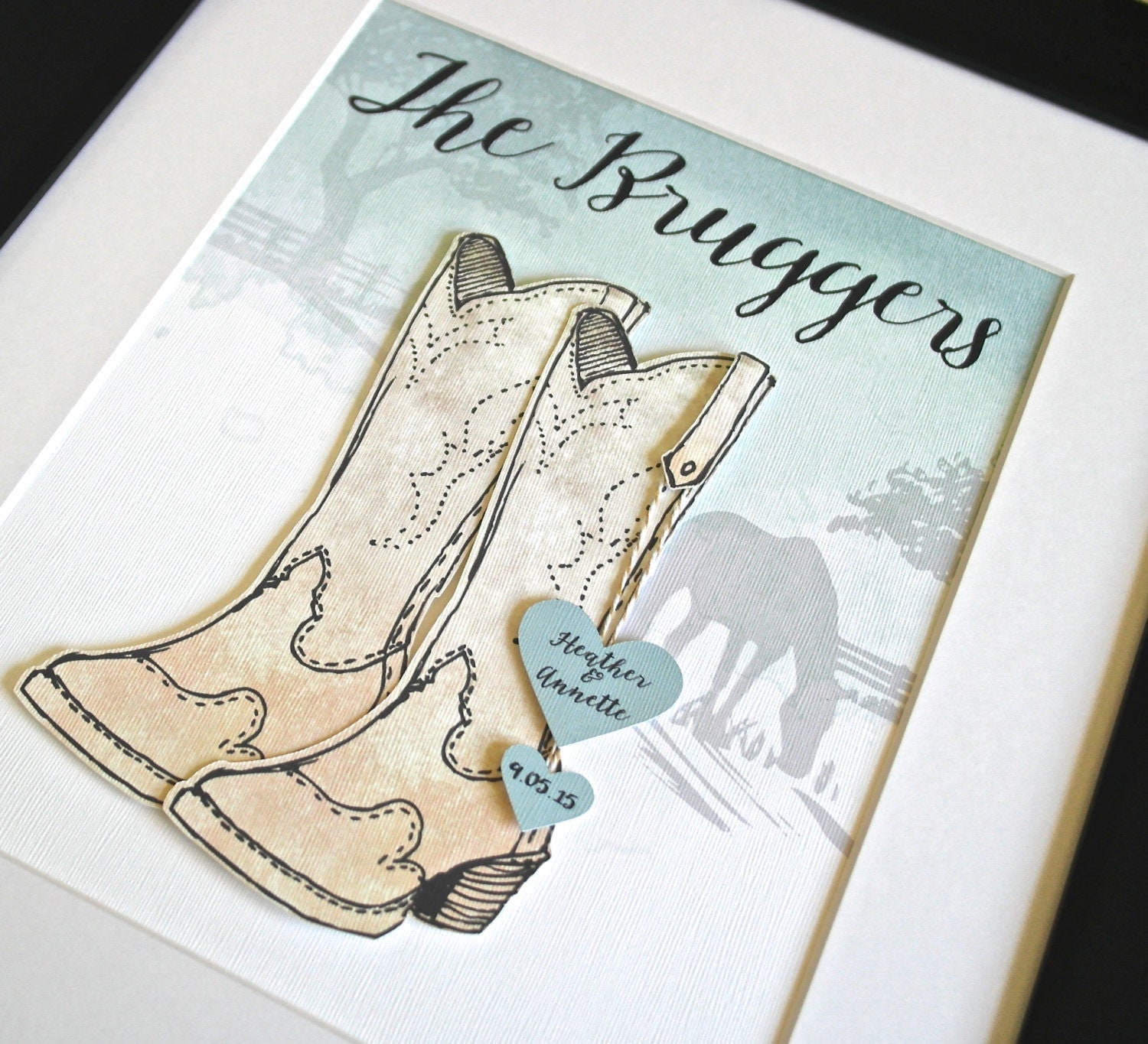Unique Wedding Gift Country Wedding Gift Cowboy Wedding