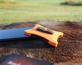 Unique designed money clip, wallet money clip, money clip with card sleeve, by Bench Built