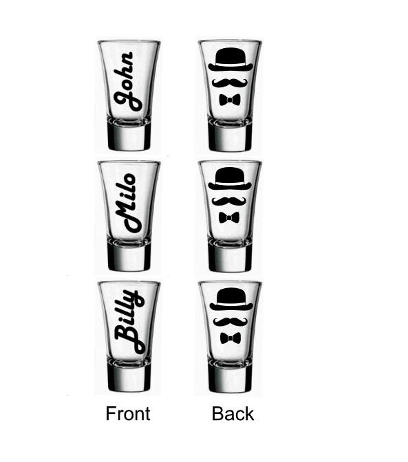 Bachelor Party Custom Shot Glasses Groomsmen Party Custom