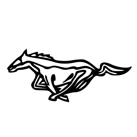 Mustang Horse Running Die-Cut Decal Car Window Wall Bumper