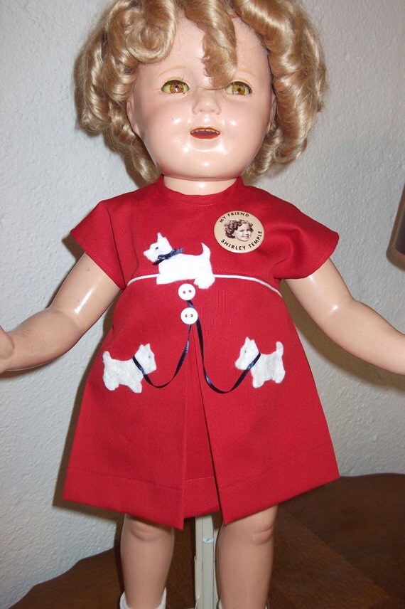 Shirley Temple little Scottie dress for a 20 inch compo doll