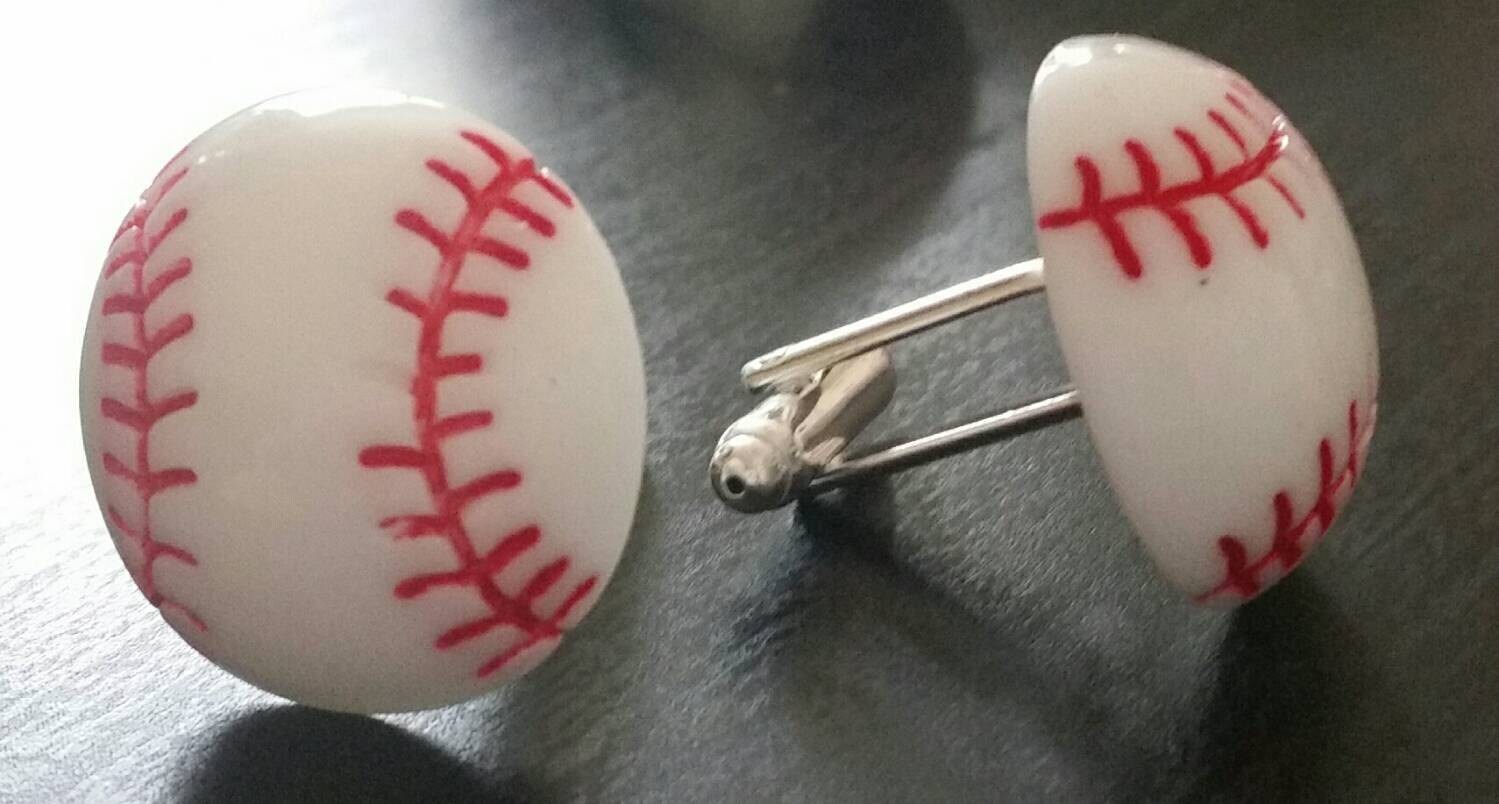 Baseball cufflinks sporty cufflinks fun cufflinks gifts for