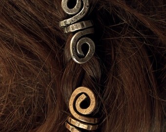 2 Custom Small Viking hair beads • Viking beads • Beard jewelry • Viking jewelry • Hair accessories • Dreadlock accessories • Nordic jewelry