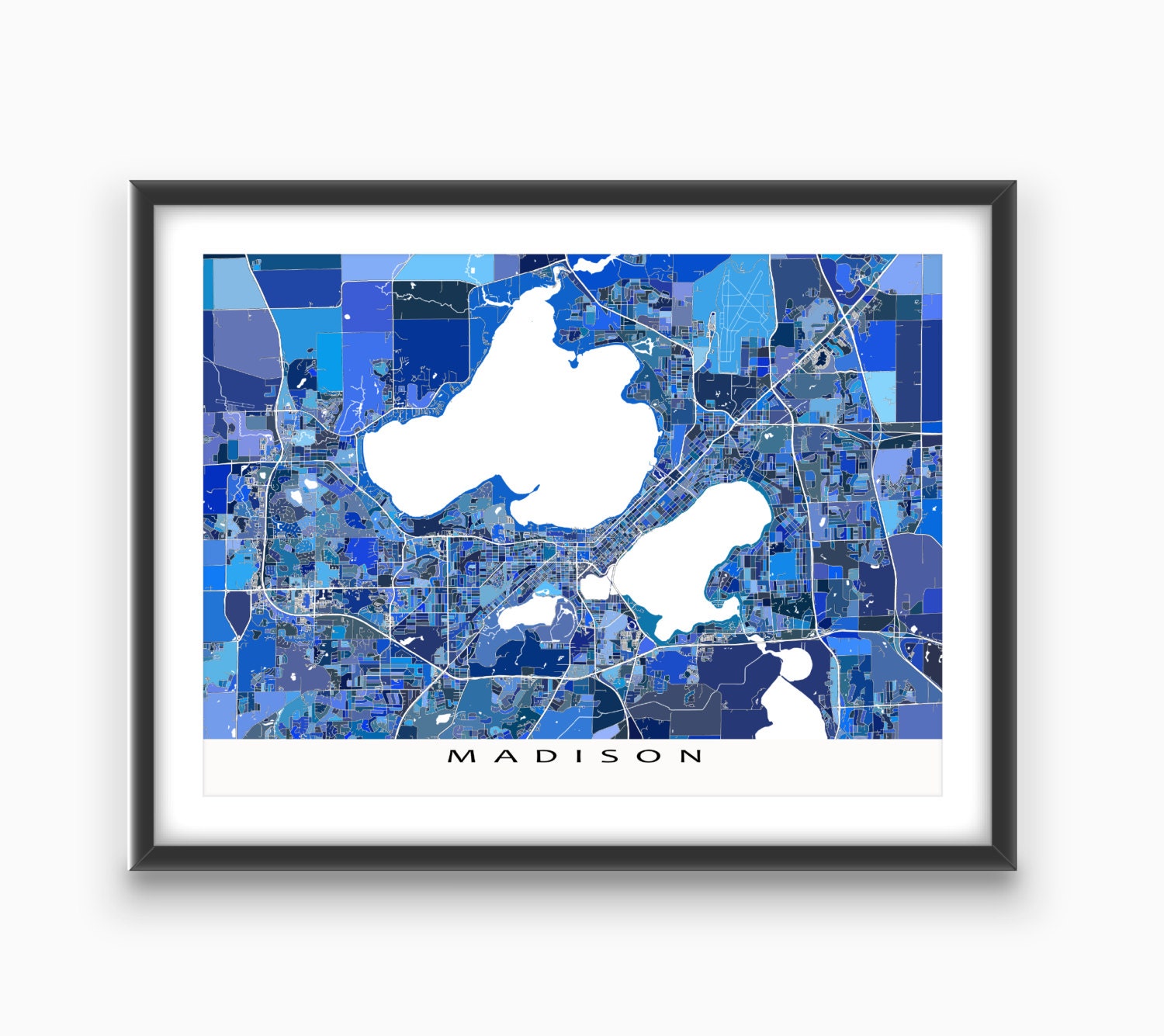 Madison Map Art Madison Wisconsin City Street Maps by MapsAsArt