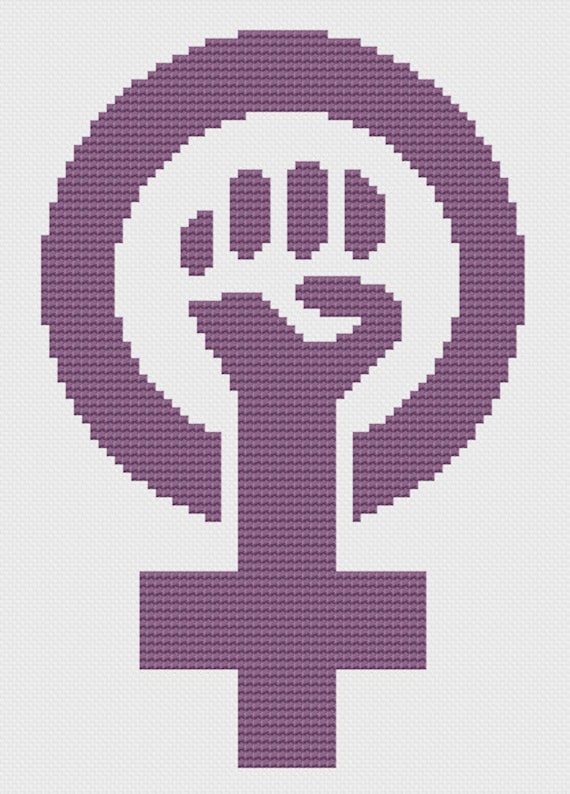 Feminist Fist cross stitch pattern