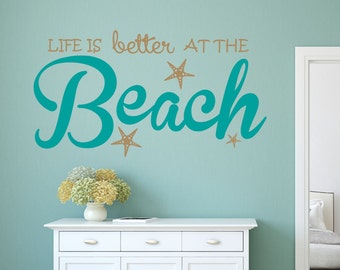 Life is Better Beach Wall Decal Sticker