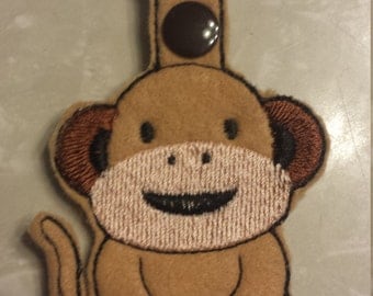 plush monkey keychain