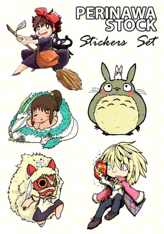 Items similar to Studio Ghibli Stickers set. Set of stickers of Studio
