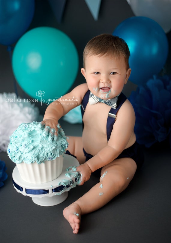 Boys first birthday outfit baby boy smash cake outfit bow