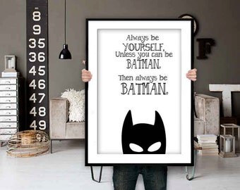Batman Poster Batman Print Batman Quotes Inspirational Quote Batman Printable