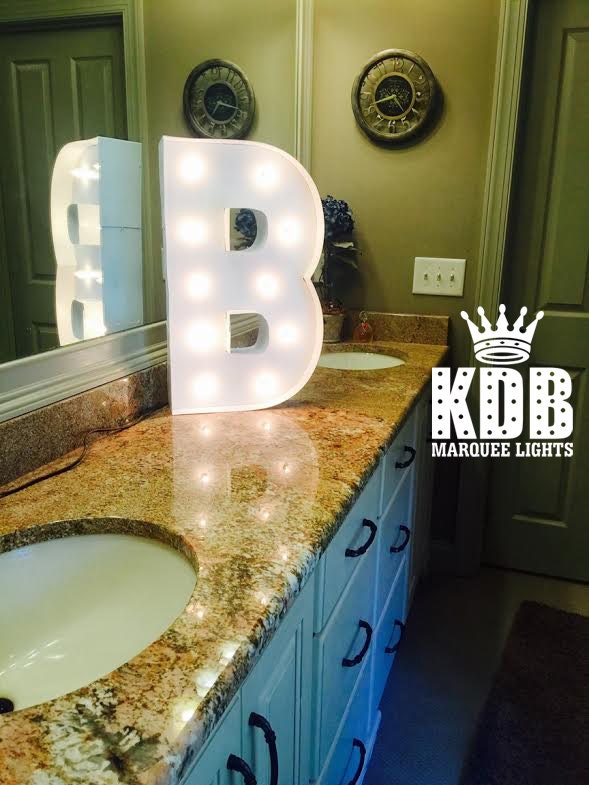 White Letter B Marquee Light 24 High