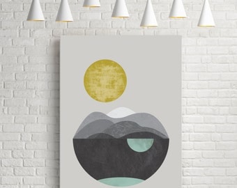 Dunes, giclee art print, abstract art, watercolour print, geometric art, minimalist print, scandinavian art, geometric print, giclee print
