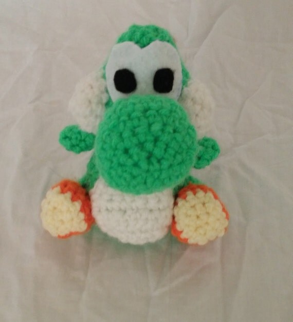 Items similar to Crochet Yoshi Plushie Beanie Mario on Etsy