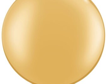 30" Jumbo latex balloon in Gold. Large gold balloon. Metallic balloon. Jumbo gold balloons. 30 inch balloon. Huge gold balloon.