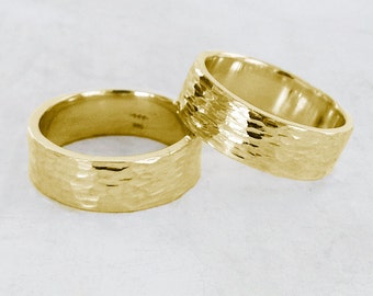 heavy 14k gold wedding rings