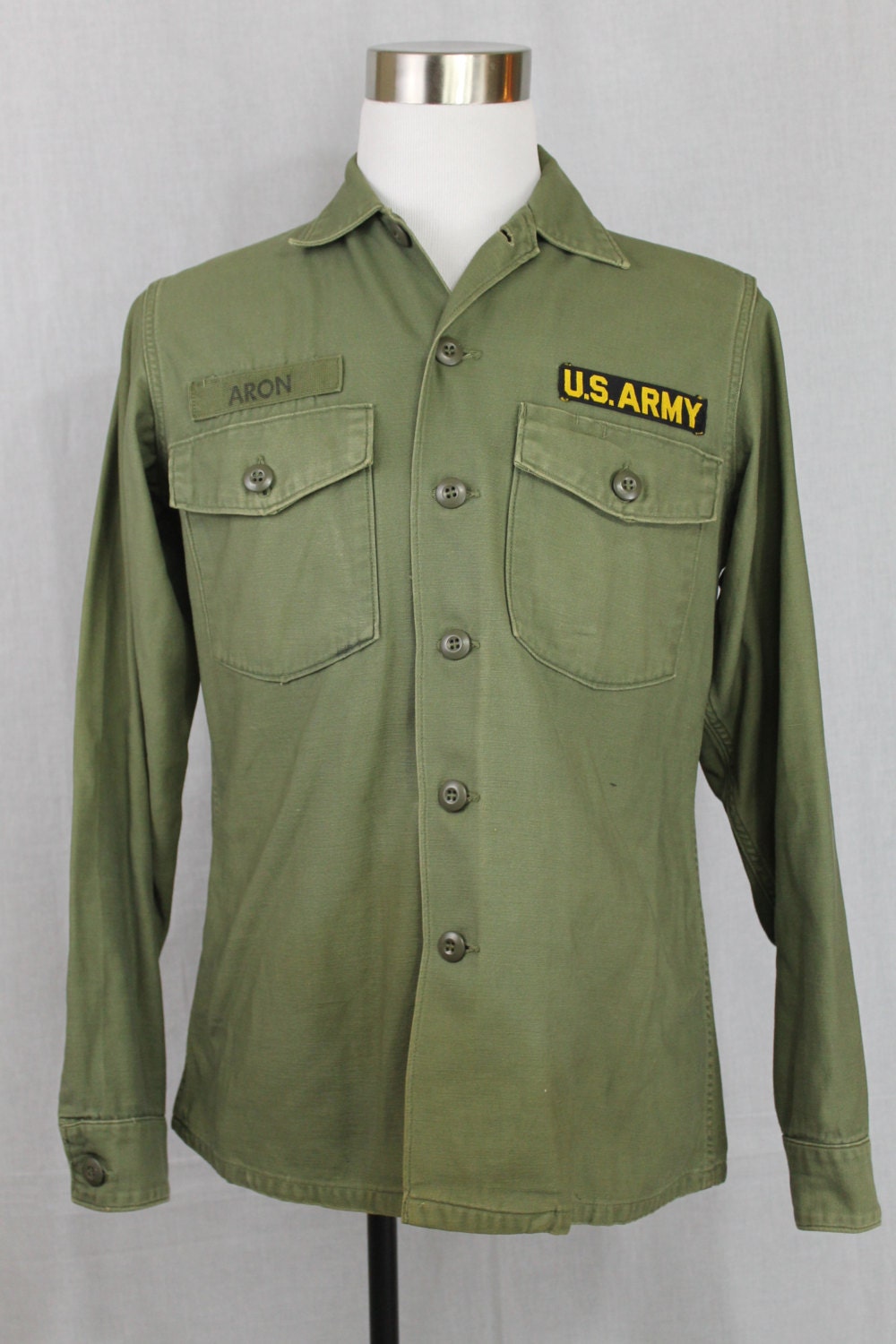 1960s Early Vietnam Era US Army Fatigues Long Sleeve Uniform