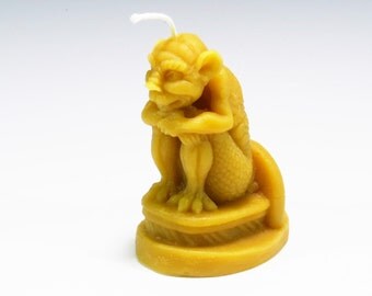 Gargoyle Beeswax Candle Halloween Gargoyle Fall Decoration Halloween Decoraton Halloween Candle