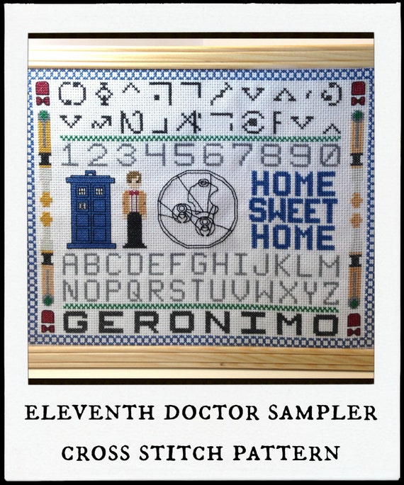 Download eleventh doctor sampler cross stitch pattern doctor who