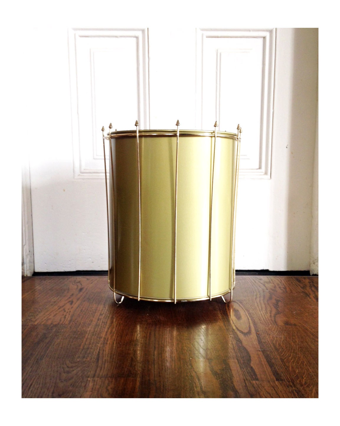Mid Century Waste Bin / Brass and Aluminum / Office Trash Can – Haute Juice