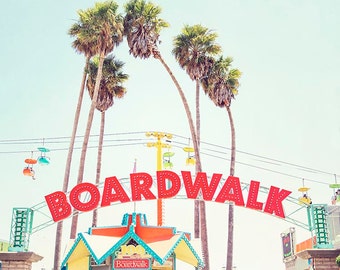 Photography, Santa Cruz Boardwalk, Bright Wall Art, Colorful Wall Art, California Wall Art, Large Wall Art, Photography Print