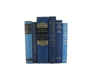 Blue Shades Vintage Decorative Books , Wedding Decor , Home Decor, Vintage Books , Photography Prop , decorative books , old books ,