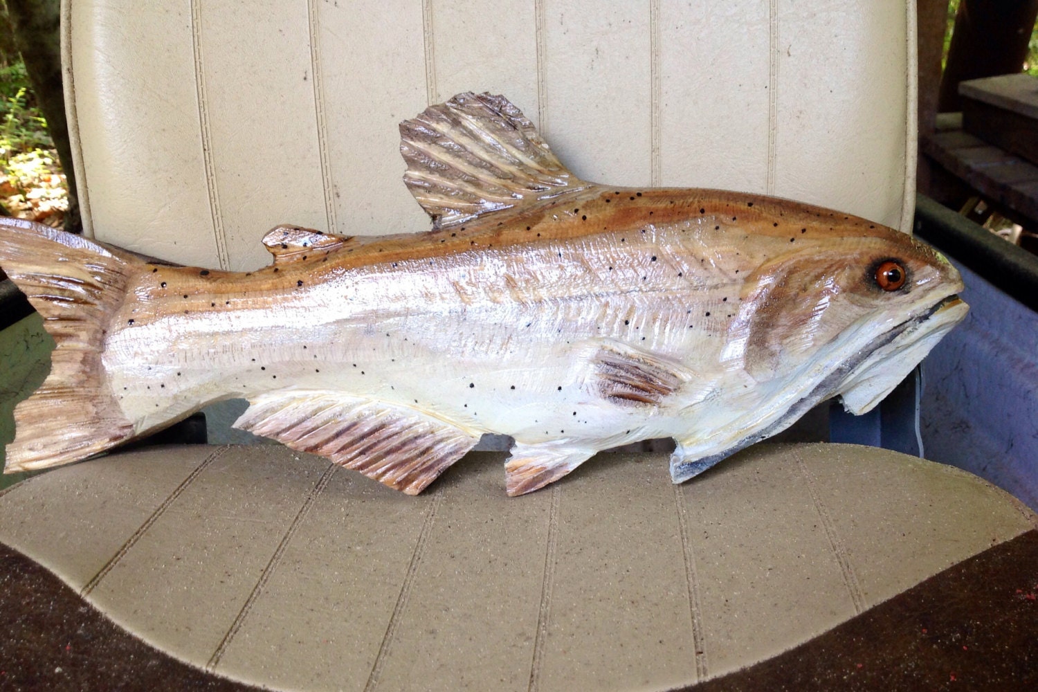 Channel Catfish 16 chainsaw wood carving indoor outdoor