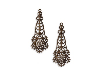 Vintaj Natural Brass Alchemy Charm, Qty: 2