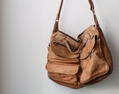 VIntage leather carry on bag