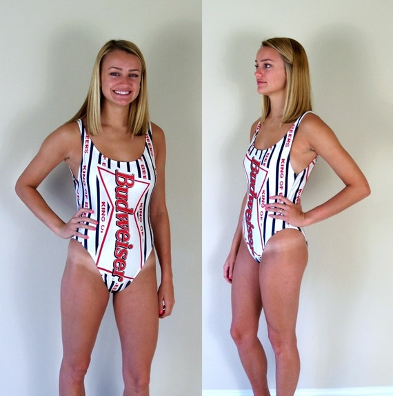 budweiser one piece bathing suit