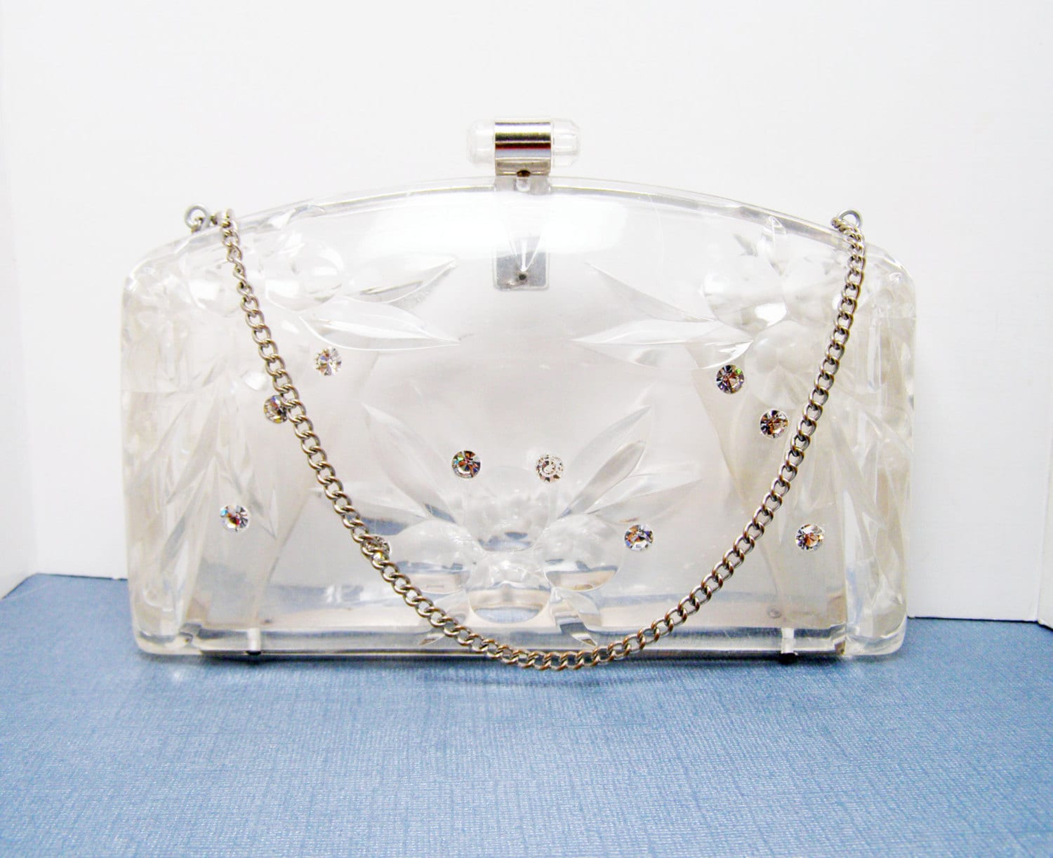 Vintage Lucite Purse Clear Plastic with by LorettasCache on Etsy