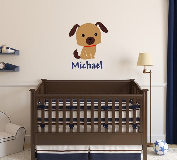 Items similar to Personalized Puppy Wall Decal Name Wall Decal