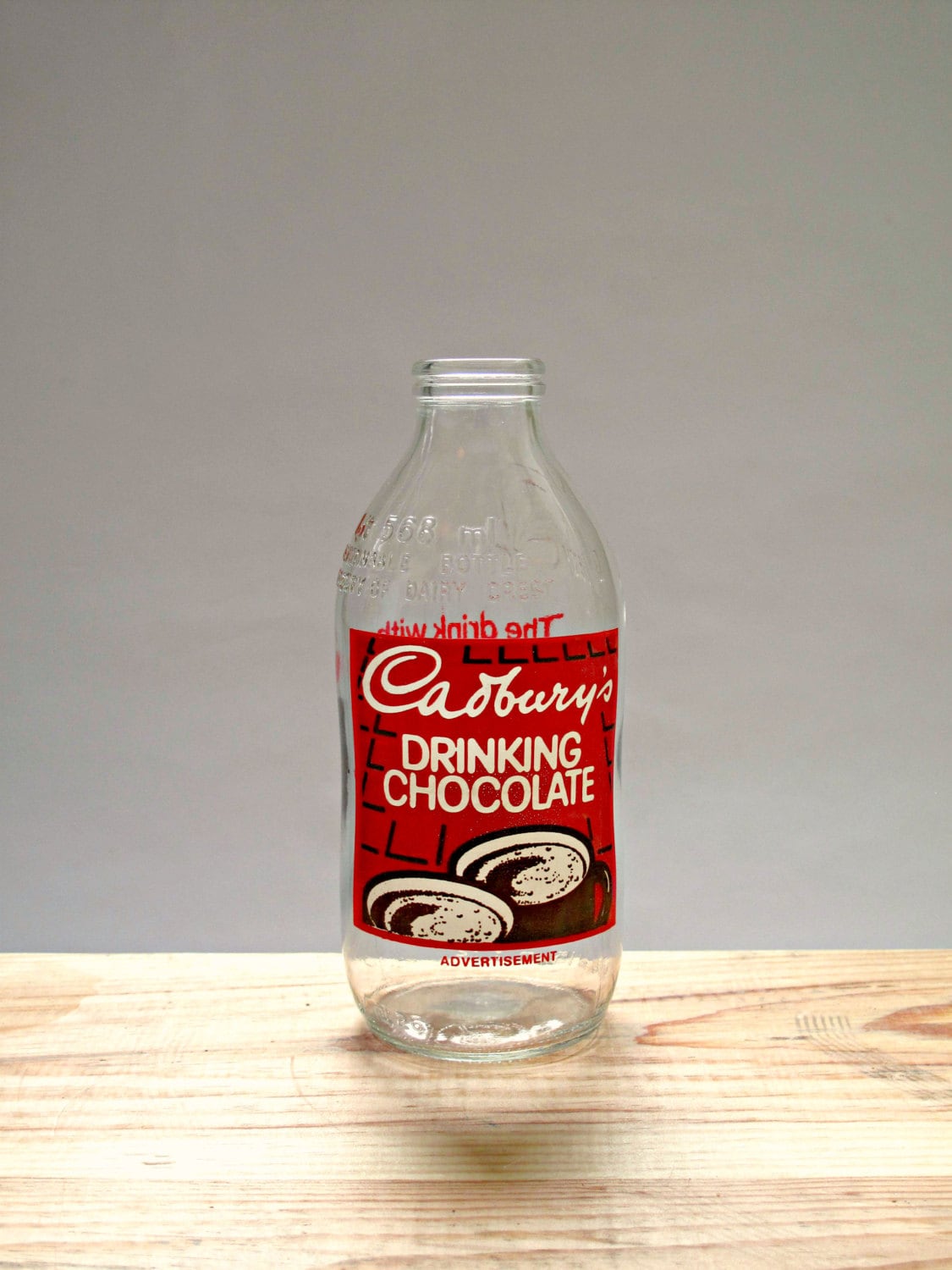 Vintage 1980's Milk Bottle Advertising Cadbury's