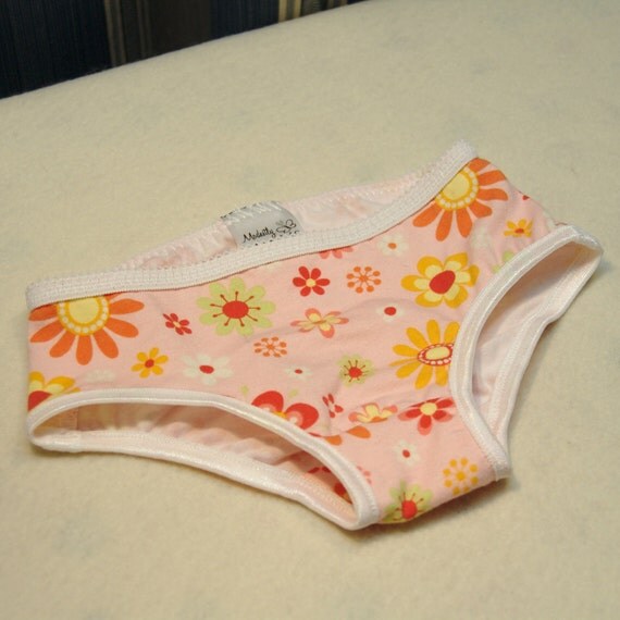 Pink flower girls panties bikinistyle girls underwear girls