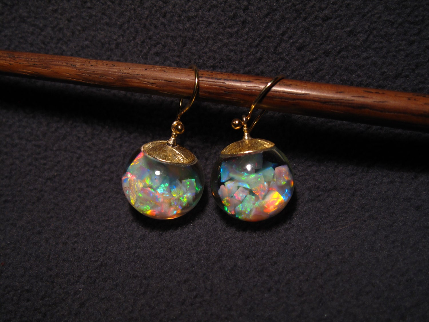 Stunning Floating Opal Earrings Beautiful Bright by PlanetOpal