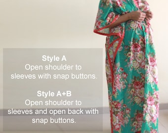 Maternity Dress, Labour Gown, Delivery Gown, Maternity Gown, Hospital Gown, Nursing Gown, Birthing Robe, Birthing Gown, Labor Gown
