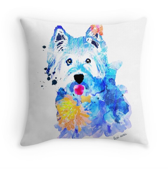 west highland terrier pillow