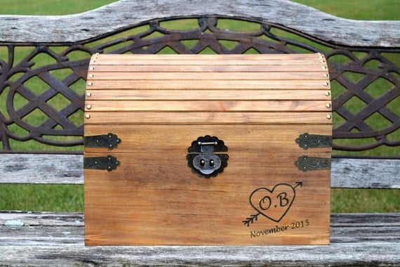 EXTRA Large Rustic Wooden Card Box - Wedding Card Holder - Shabby Chic - Rustic Wedding Decor - Wedding Card Box - Rustic Wedding Card Chest by CountryBarnBabe