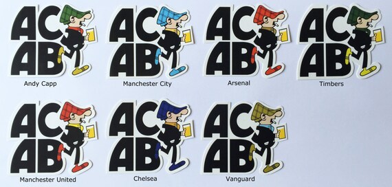 A.C.A.B. Andy Capp Hooligan Sticker