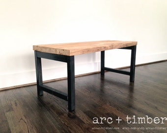The "Hudson" Coffee Table - Reclaimed Wood & Steel Coffee Table - Reclaimed Wood Coffee Table