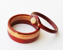 woven wooden wedding rings