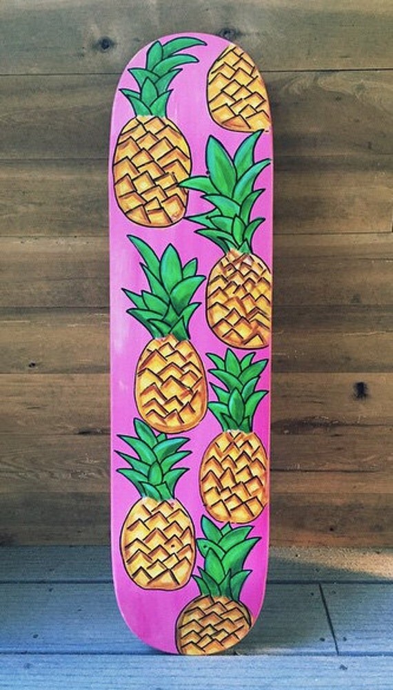 Items similar to Pineapple Skateboard on Etsy